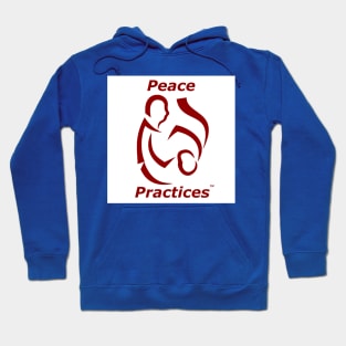 Peace Practices Logo 01 Red on White Hoodie